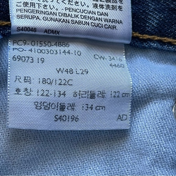 Levi’s 550 Men’s Relaxed Fit Blue Denim Jeans Size 48x29 Cotton Non-Stretch - Picture 9 of 10